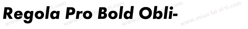 Regola Pro Bold Obli字体转换